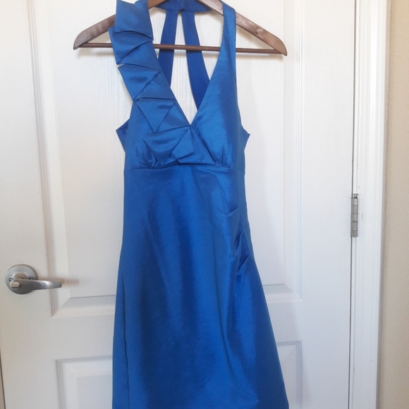 Royal Blue Cocktail/Prom Dress Sz 7/8 - Picture 2 of 11